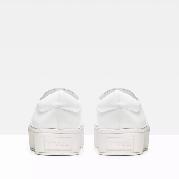 Vince off white leather Warren platform sneaker slides NEW - Picture 4 of 4